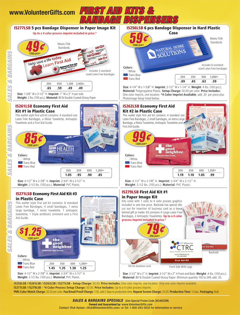 First Aid Kits & Bandage Dispensers